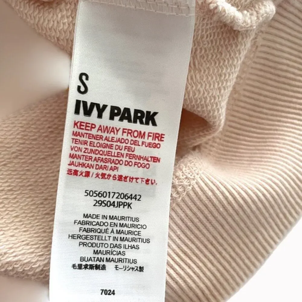 Ivy Park Crewneck Light Pink Logo Sweatshirt Sz S - Picture 4 of 5